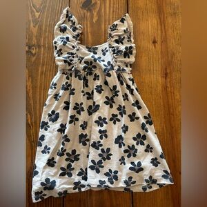 BearPaw Cream Dress with Black Floral Print